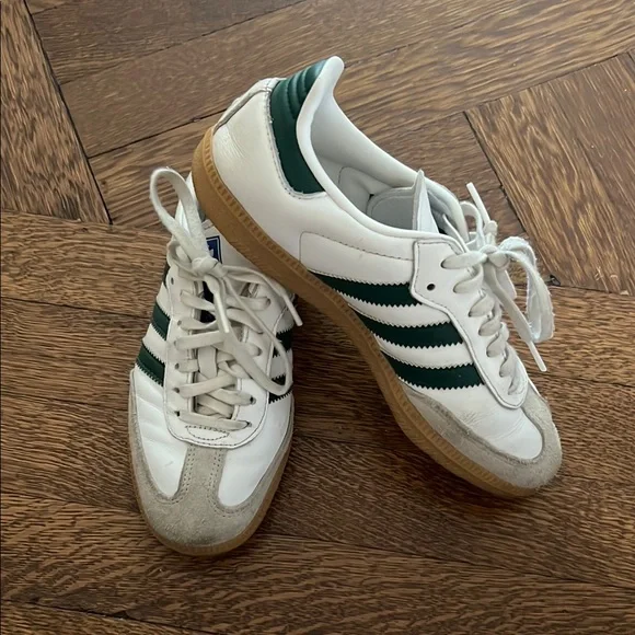 Adidas Classic Sambas - White and Green